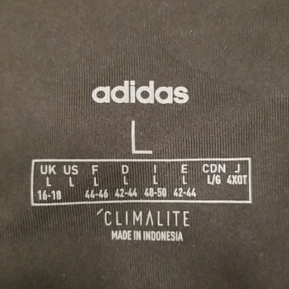 💕ADIDAS💕 Climalite Design 2 Move High Rise Logo Mesh Tights ~ Black Large NWT - Picture 11 of 15